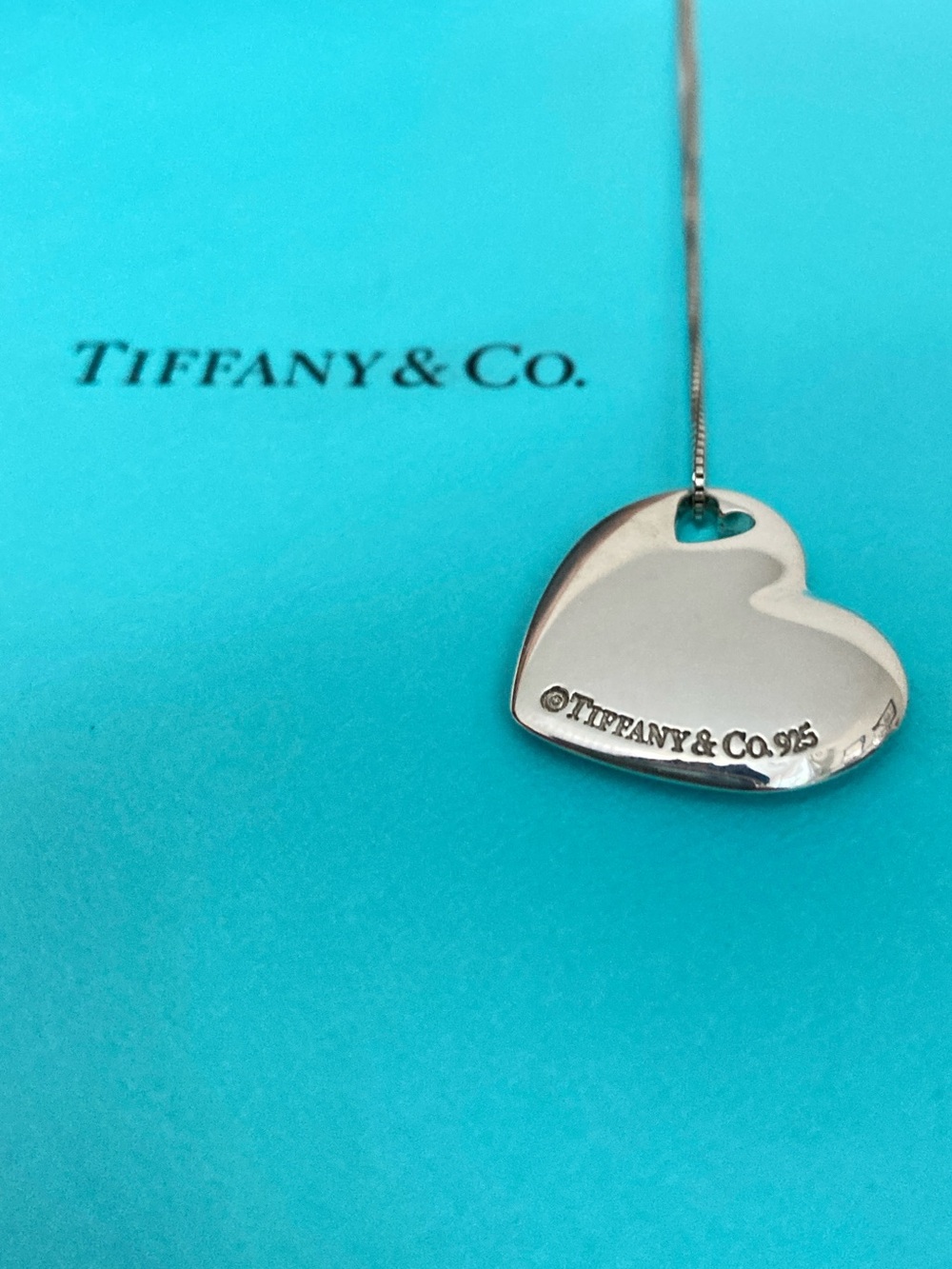 🩶 Tiffany & Co. Two Hearts Pendant Vintage + Necklace